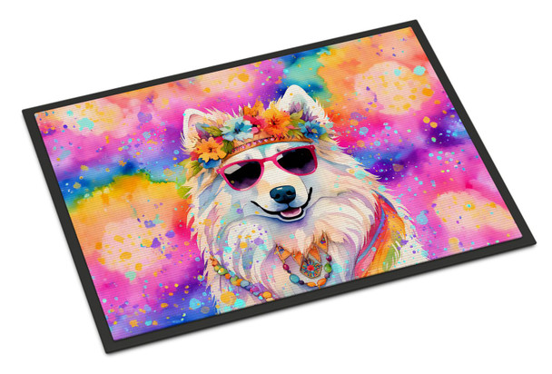 Samoyed Hippie Dawg Doormat 24H X 36W DAC2550 product image at NuMercy