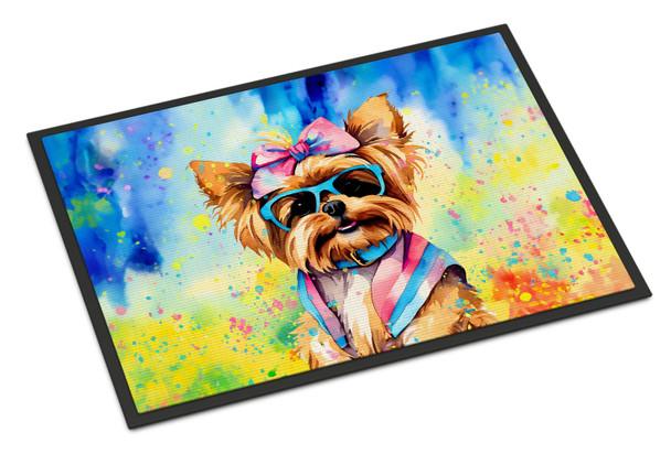Yorkshire Terrier Hippie Dawg Doormat 24H X 36W DAC2574 product image at NuMercy