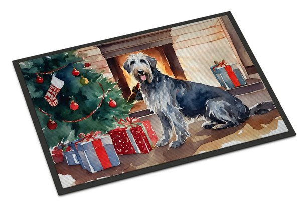 Irish Wolfhound Cozy Christmas Doormat 24H X 36W product image at NuMercy