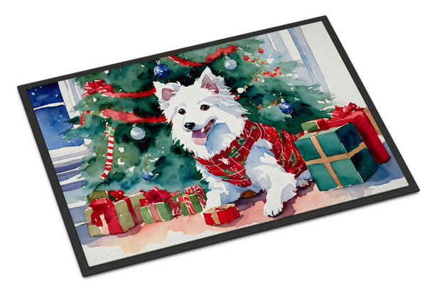 Japanese Spitz Cozy Christmas Doormat 24H X 36W DAC2685 product image at NuMercy