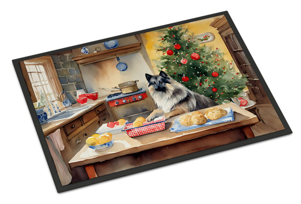 Keeshond Christmas Cookies Doormat 24H X 36W DAC3833 product image at NuMercy