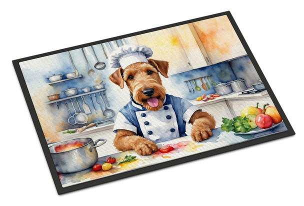 Airedale Terrier The Chef Doormat 24H X 36W product image at NuMercy
