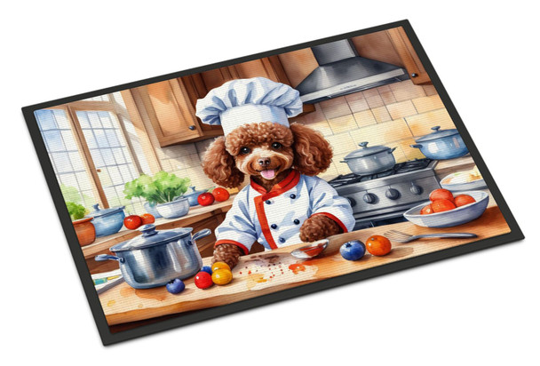 Chocolate Poodle The Chef Doormat 24H X 36W DAC6305 product image at NuMercy