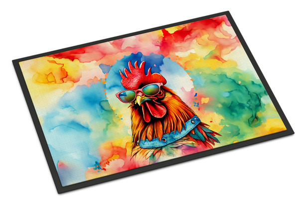Hippie Animal Red Rooster Doormat 24H X 36W product image at NuMercy