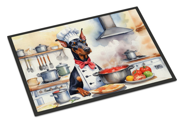 Doberman Pinscher The Chef Doormat 24H X 36W product image at NuMercy