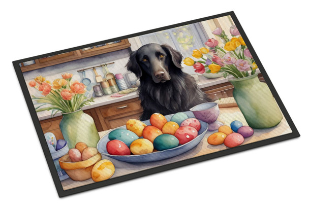 Decorating Easter Flat-Coated Retriever Doormat 24H X 36W product image at NuMercy