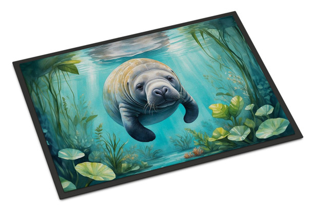 Manatee in a Crystal-Clear Spring Doormat 24H X 36W product image at NuMercy