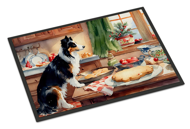 Border Collie Christmas Cookies Doormat 24H X 36W DAC3740 product image at NuMercy