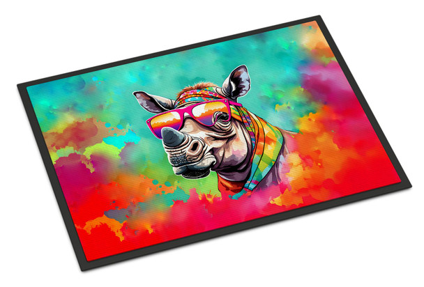 Hippie Animal Rhinoceros Doormat 24H X 36W DAC4036 product image at NuMercy