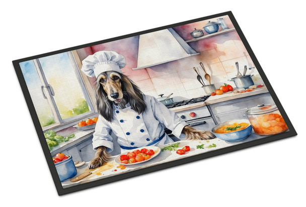 Afghan Hound The Chef Doormat 24H X 36W product image at NuMercy