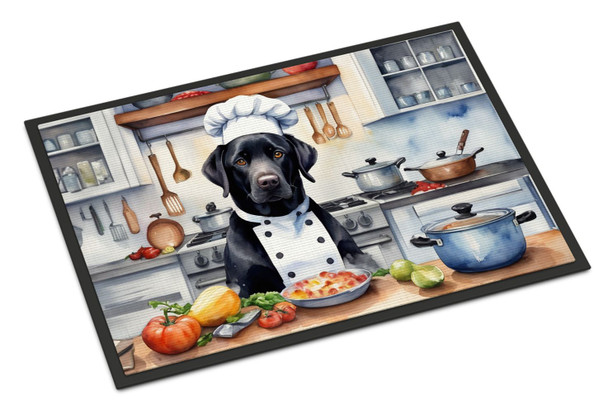 Black Labrador Retriever The Chef Doormat 24H X 36W product image at NuMercy