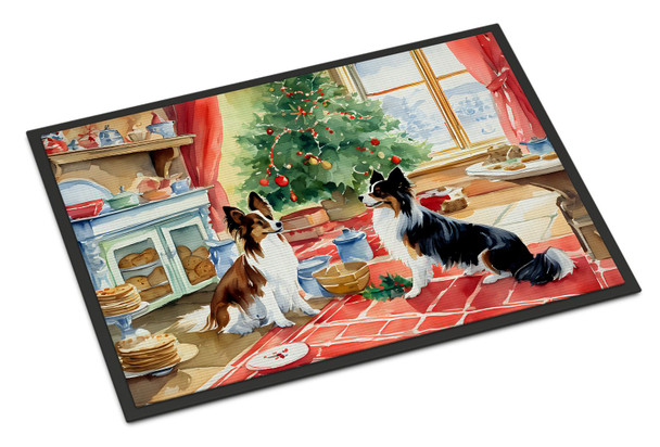 Papillon Christmas Cookies Doormat 24H X 36W product image at NuMercy