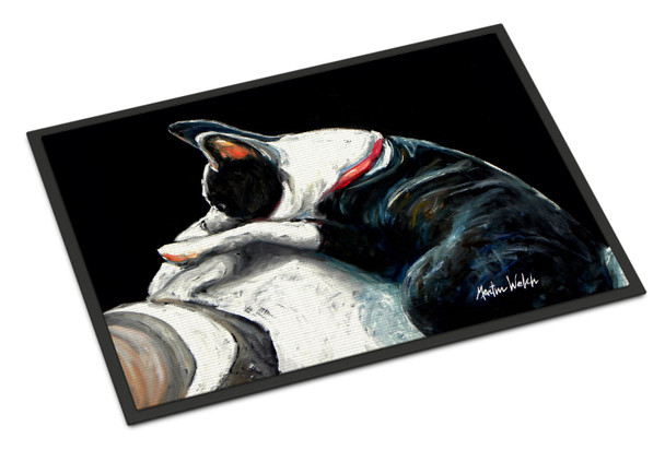 Boston Terrier Spot In The Sun Doormat 24H X 36W product image at NuMercy