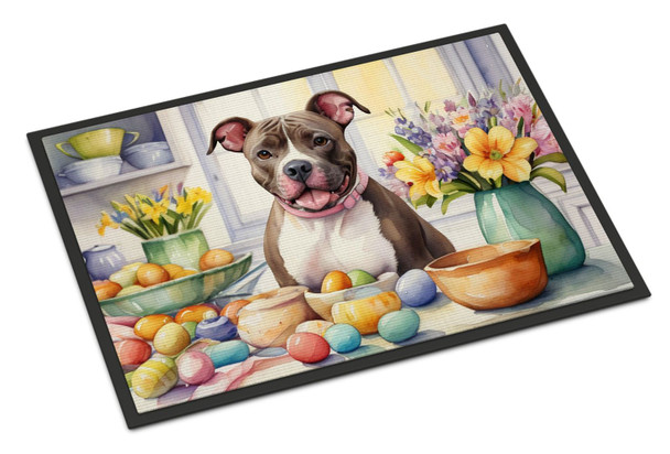 Decorating Easter Pit Bull Terrier Doormat 24H X 36W DAC6867 product image at NuMercy
