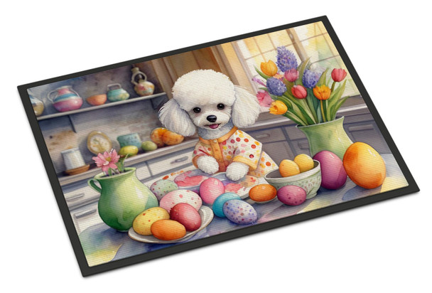 Decorating Easter White Poodle Doormat 24H X 36W DAC6878 product image at NuMercy