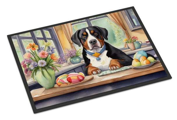 Decorating Easter Greater Swiss Mountain Dog Doormat 24H X 36W product image at NuMercy