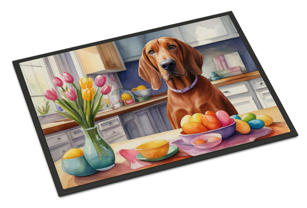 Decorating Easter Redbone Coonhound Doormat 24H X 36W product image at NuMercy