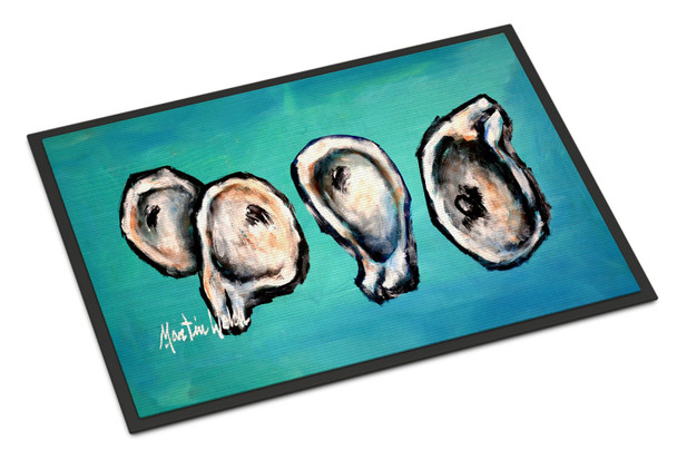 Four Oyster Shells on Board Doormat 24H X 36W product image at NuMercy