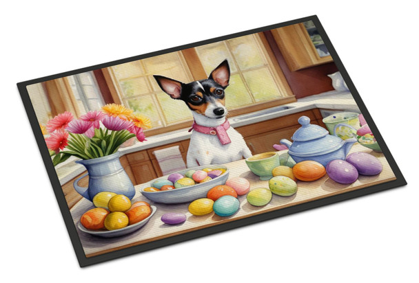 Decorating Easter Rat Terrier Doormat 24H X 36W product image at NuMercy