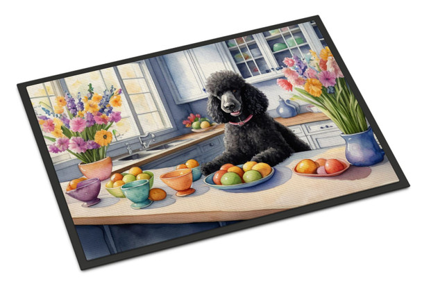 Decorating Easter Black Poodle Doormat 24H X 36W DAC6874 product image at NuMercy