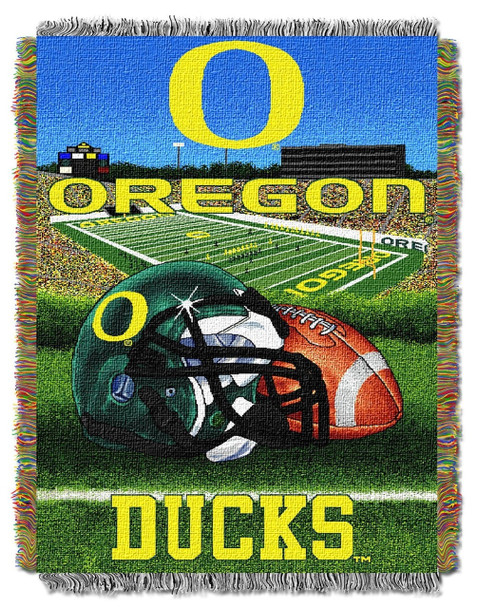 Oregon Ducks Home Field Advantage Woven Tapestry Throw