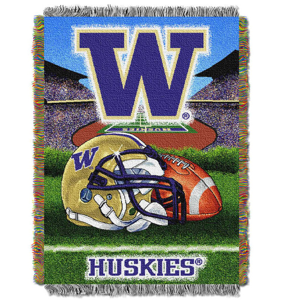 Washington Huskies Home Field Advantage Woven Tapestry Throw