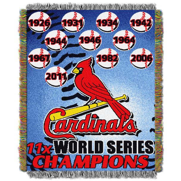 St. Louis Cardinals MLB Commemorative Woven Tapestry Throw