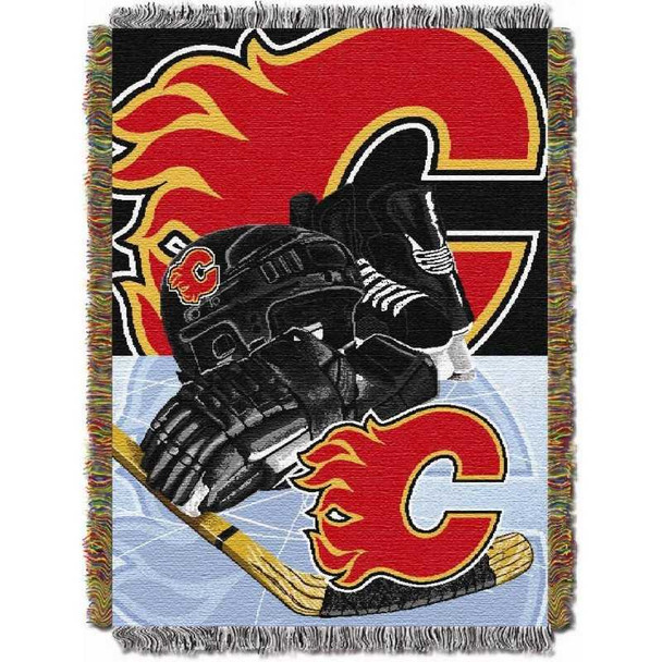 Calgary Flames NHL Home Ice Advantage Woven Tapestry Throw