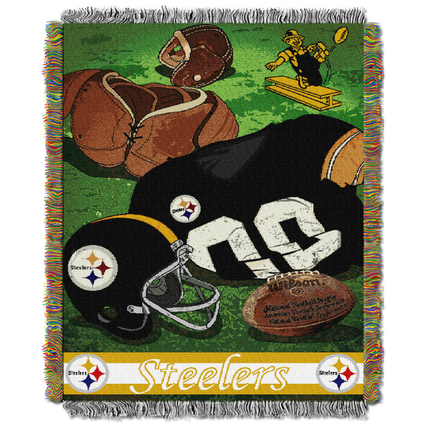 Pittsburgh Steelers NFL Vintage Woven Tapestry Throw