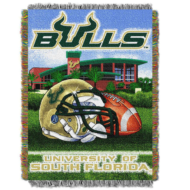 South Florida Bulls Home Field Advantage Woven Tapestry Throw