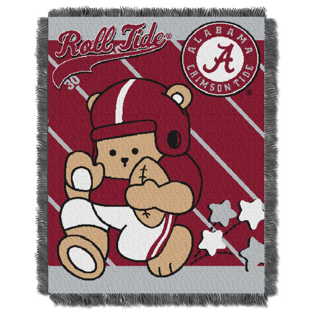 Alabama Crimson Tide Fullback Baby Woven Jacquard Throw