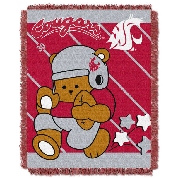 Washington State Cougars Fullback Baby Woven Jacquard Throw