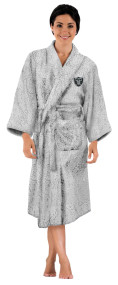 Las Vegas Raiders NFL Women's Sherpa Bath Robe Gray S/M