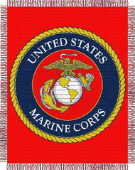 United States Marines Woven Tapestry Throw