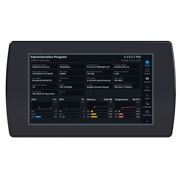 CPi-J070WR (7" Embedded Linux Touch Panel PC)