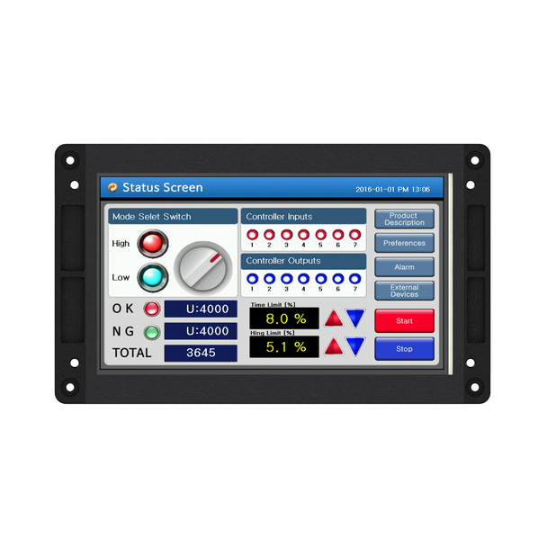 CHA-070PR - 7" Open-Frame Human Machine Interface (HMI)