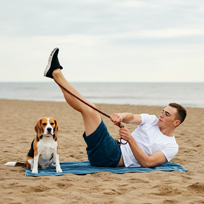 How to Stretch Your Legs at Home Using Everyday Items Like a Belt or Dog Leash
