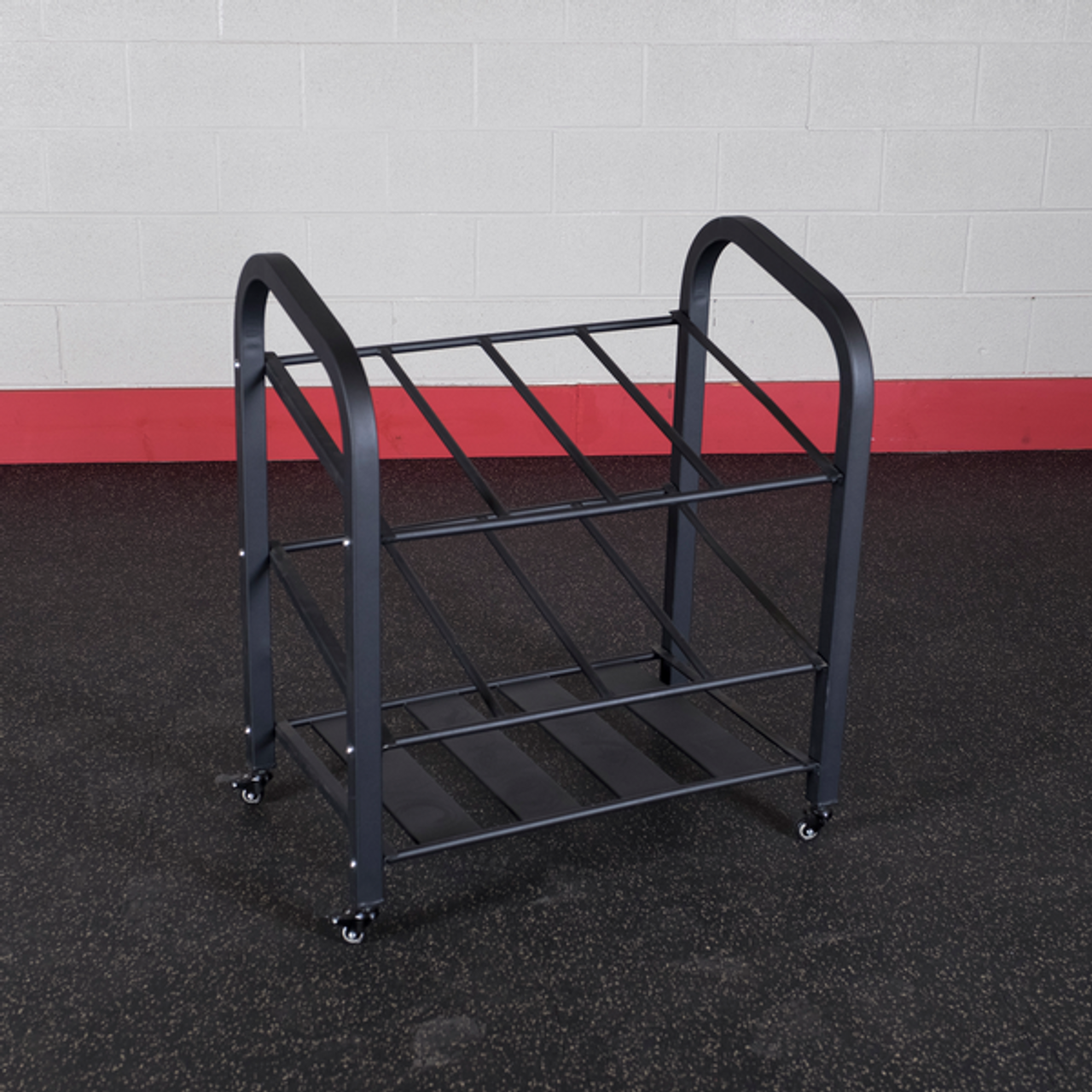 Body-Solid GYR500 Foam Roller / Yoga Mat Storage Cart Rack