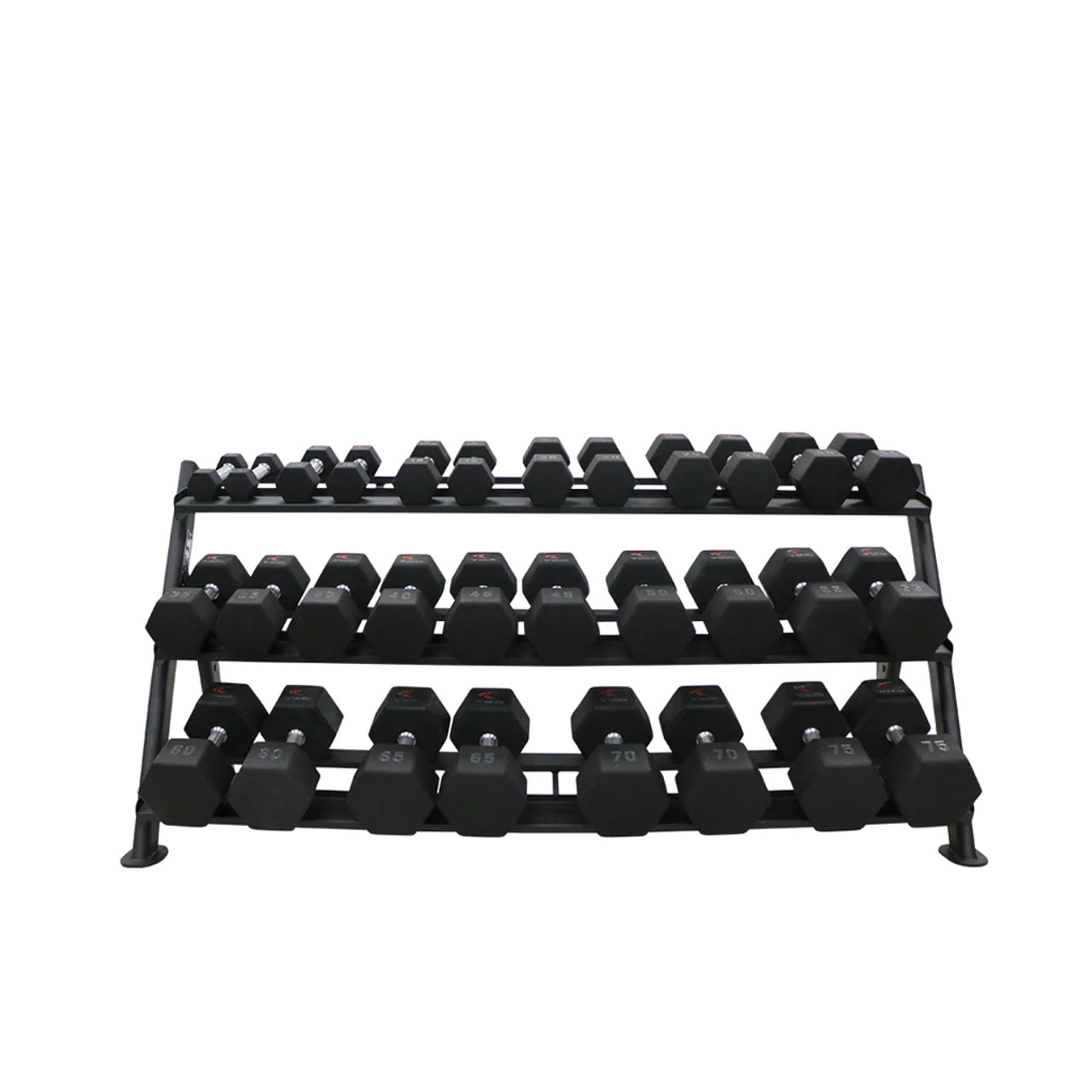 Body-Solid - Dumbell Rack, 3 tier Horizontal – Weight Room Equipment