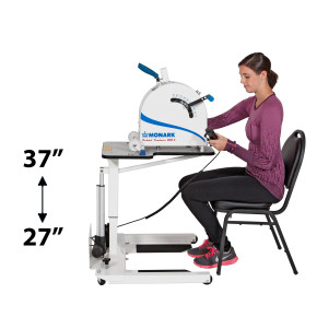 HCI Fitness PhysioTrainer Arm Bike and Motorized UBE Table Combo Package for At Home Wheelchair Accessible Arm Exercise Machine - Cardio