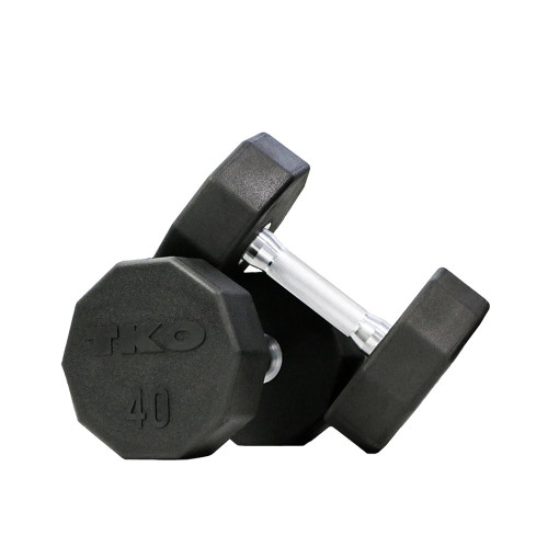 Tko Strength 10-Sided Rubber Dumbbell