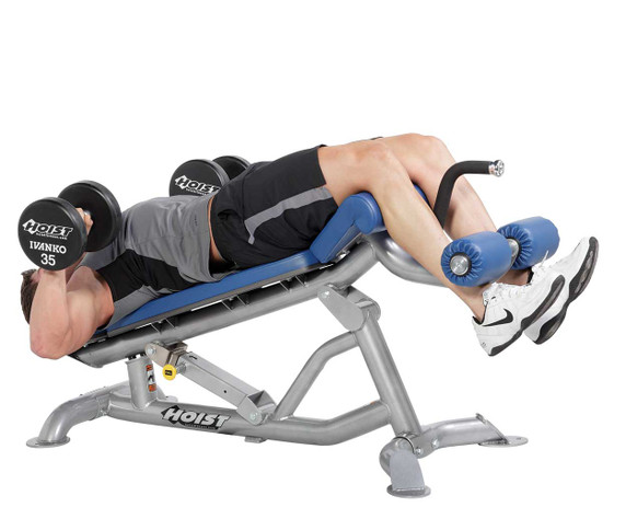 Hoist Fitness CF-3162 Adjustable Super Flat/Decline Bench - Strength Training