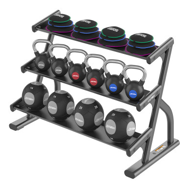 Cybex Ion Series 3-Tier Hex Dumbbell Rack (5-50) - Outlet