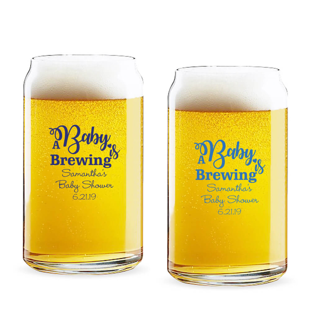 Personalized Groomsman Beer Can Glass/Engraved Beer Can Glass 16