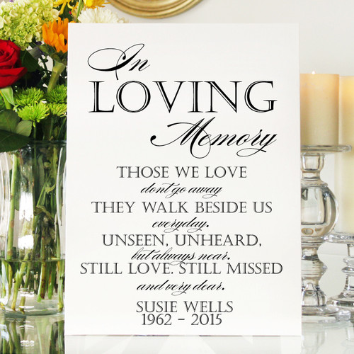 Personalized In Loving Memory Sign