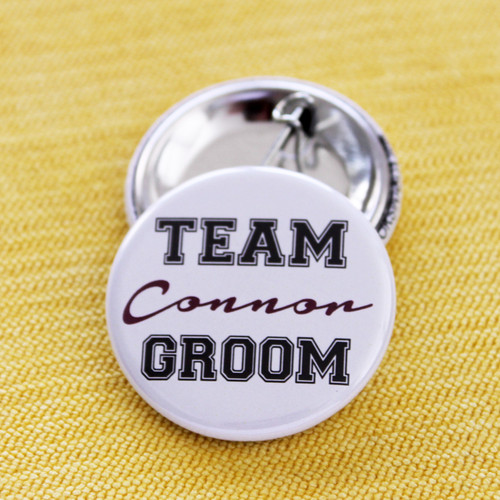 Personalized Team Groom Buttons (Set of 12)