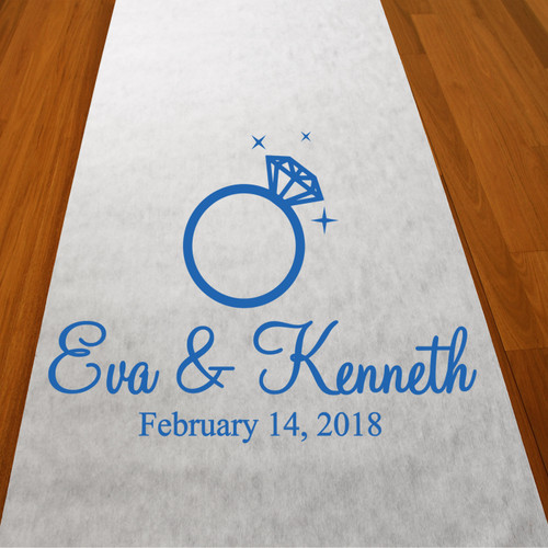 Wedding Bling Ring Aisle Runner