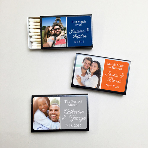Personalized Photo Black Matchboxes (Set of 50)