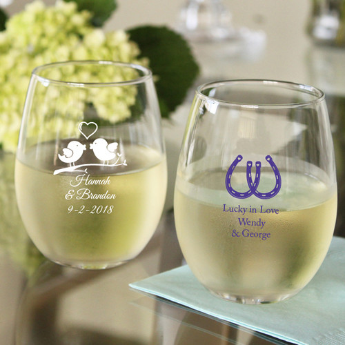 Personalized 9 oz. Stemless Champagne Glass