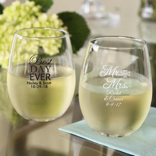 9 Oz. Stemless Wine Glasses